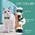 thumbnail image 5 of Paquete de 2 collares para gatos con pajarita y campana, collar para gatitos separador personalizado, 5 of 5