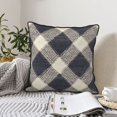thumbnail image 6 of Velvet Rimmed Pillowcase Is Not Easy To Open Line Deformation Invisible Zipper Opening And Closing Only Pillowcase Does Not Contain Pillow Core Argyle Plaid Lightslategray_4 18"X18", 6 of 8