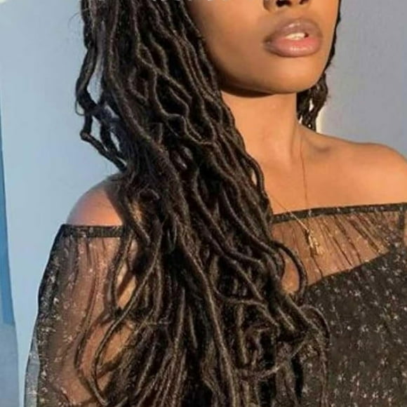 ZTTD Earthworm Locs Crochet Hair African Dirty Braid Wig Crochet Hair in Fiber Fashionable Personalized Hairstyle Beauty Tool Pullover Toupee