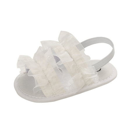 

DNDKILG Baby Toddler Girls Boy Summer Mesh Sandals Slippers Newborn Infant Outdoor Dress First Walkers Shoes White 0-18M 11