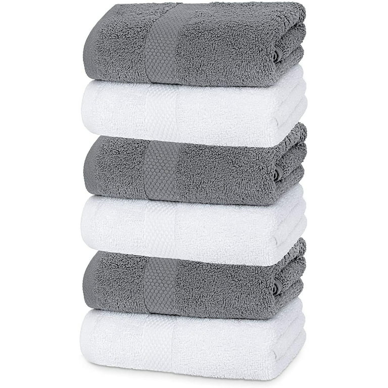 Maura Premium Hand Towels 100% Cotton 16x30 Oversized Ultra Absorbent Quick Dry Soft Towels for Bathroom Extra Large Hand Towels, Serenity Blue