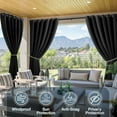 thumbnail image 2 of DONGPAI Outdoor Curtains for Patio Waterproof Blackout Privacy UV Resistant with Top and Bottom Grommet for Porch, Gazebo, Pergola, 100 x 96 Inches, Black, 1 Panel, 2 of 9