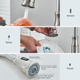 thumbnail image 4 of CES 2 Hole Kitchen Faucet with Pull Out Sprayer Stainless Steel Brushed Nickel Kitchen Faucet High Arc Pull Out Kitchen Sink Faucet with Side Single Handle, 4 of 8