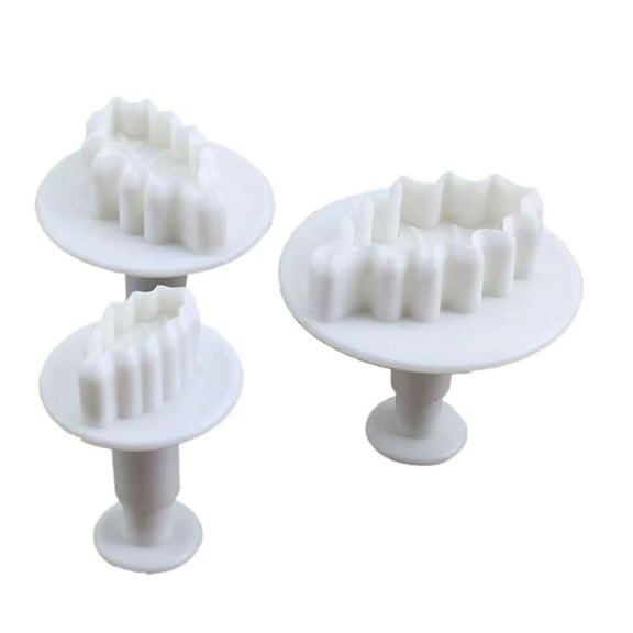3Pcs/Set Leaves Plunger Fondant Cutter Sugarcraft Cake Decorating Tools DIY Cookie Stamper Baking Accessories