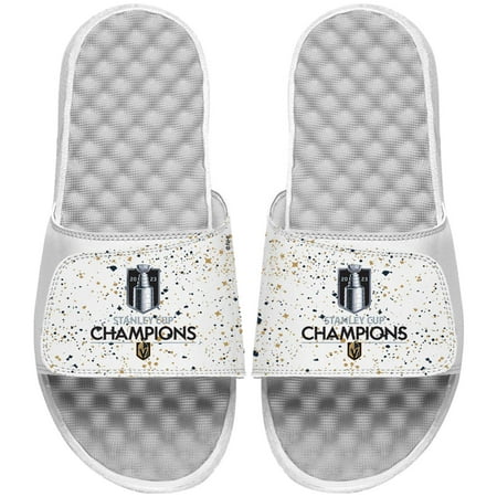 

Youth ISlide White Vegas Golden Knights 2023 Stanley Cup Champions Speckle Slide Sandals
