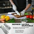 thumbnail image 2 of HLONK Ultra Durable Series Cut Resistant Gloves - Cutting Gloves for Chefs  BBQ and Cooking - Level 5 Protection; Food Grade Safe Cut Proof Gloves - Grey  Medium Size [2-Pack], 2 of 5