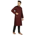 thumbnail image 2 of Atasi Indian Designer Kurta For Mens Party Wear Traditional Dress Solid Ethnic Long Shirt, 2 of 7