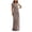 Khaki-MkZJz, variant on RFQWOVSR Womens Draped Neck Ruched Maxi Dress Elegant Flowing Silhouette Gown M