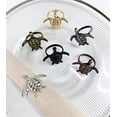 thumbnail image 5 of Fennco Styles Nature's Touch Sea Turtle Metal Napkin Rings, Set of 4 – Pewter Sea Creatures Napkin Holders for Family Dinner, Themed Party, Table Décor, Banquets and Special Occasion, 5 of 5