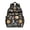 Mushroom and Skull, variant on Mushroom and Moth Black Pattern Backpack for School, Cute School Bag with Adjustable Shoulder Straps and Padded Back, 15.25"x11.5"x5.25"