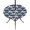 Navy, Blue, White, variant on Round Outdoor Tablecloth with Umbrella Hole and Zipper, Sage Green Palm Tree Summer Tablecloth with Elastic Waterproof, Beach Tropical Coastal Patio Table Covers for 31" - 35" Picnic Pool Tables