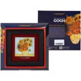 thumbnail image 4 of CARMANI CR-262-9101 Glass Painting Vincent van Gogh Sunflowers Post-Impressionism Art, Picture 5.1x5.1 in, 4 of 5