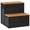 Black, variant on vidaXL Hot Tub Step Beige 19.7"x19.7"x19.9" Poly Rattan and Solid Acacia