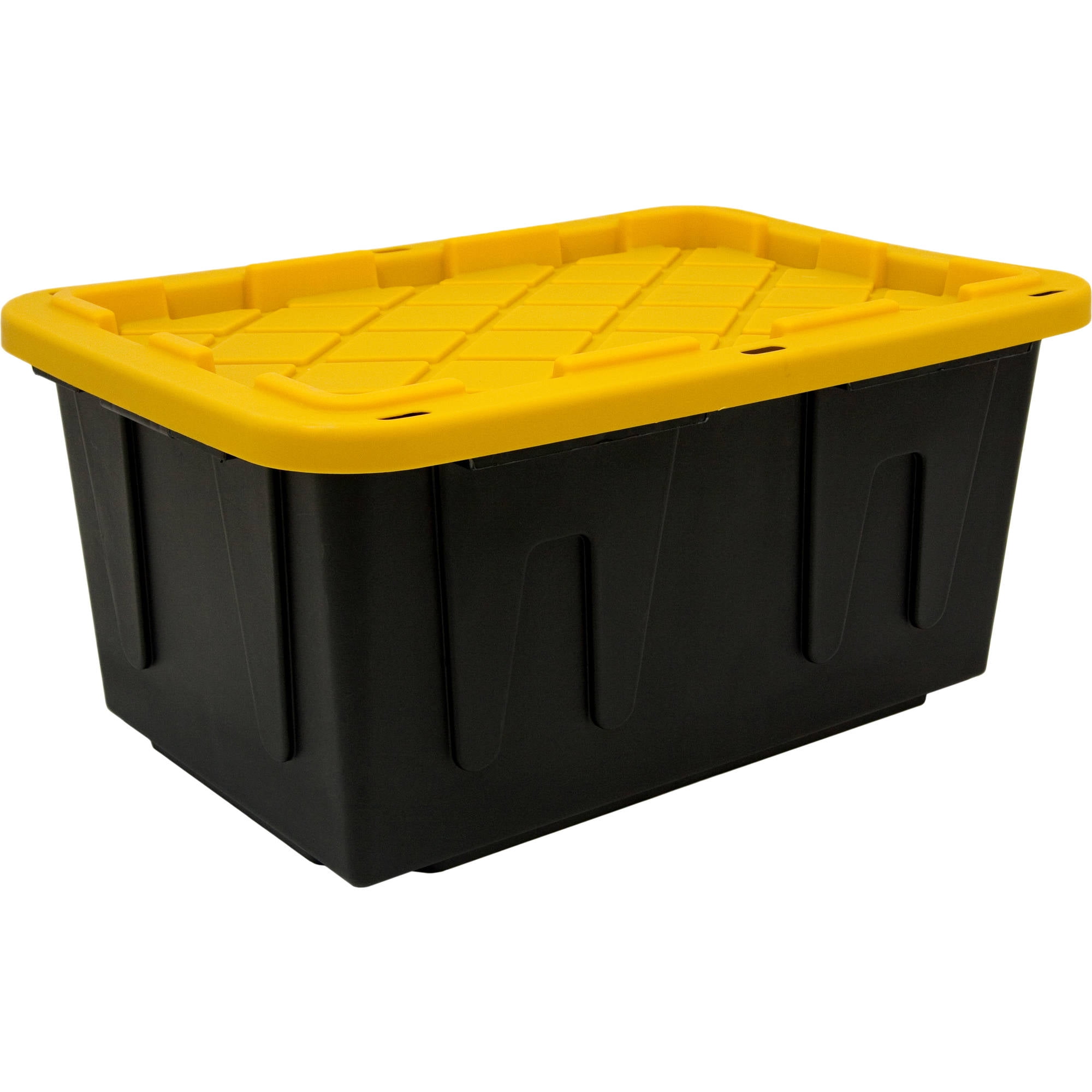 black storage bins