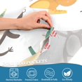 thumbnail image 3 of Yayeee Kitchen Curtains Tier Pair Light Filtering 27"x36" Rod Pocket Short Cafe Window Panel, Cute Animal, 3 of 7