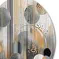 thumbnail image 3 of Designart "Abstract Harmony Shapes and Lines II" Abstract Marble Metal Round Wall Art Prints, 3 of 5