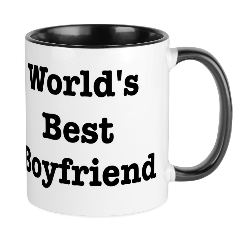CafePress Worlds Best Boyfriend Mug Unique Coffee Mug, Coffee Cup