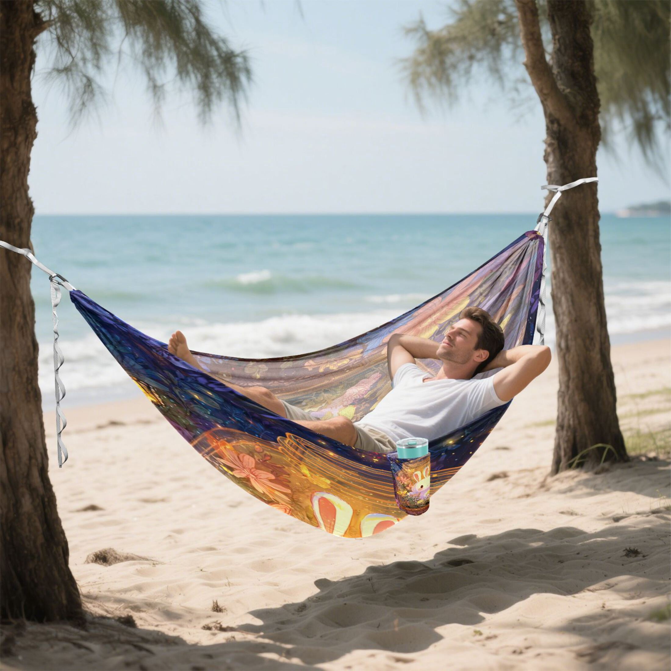 Hammock Camping Hammock Nylon Portable Hammock Travel Camping Hammock White Rabbit Beautiful