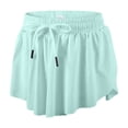 thumbnail image 4 of MIXUE Shorts For Women Summer Solid Color Elastic High Waist Drawstring Athletic Gym Fitness Workout Yoga Shorts Activewear,Green,M, 4 of 4