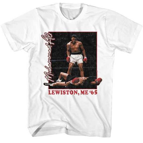 Muhammad Ali Lewiston White Adult T-Shirt 4Xl