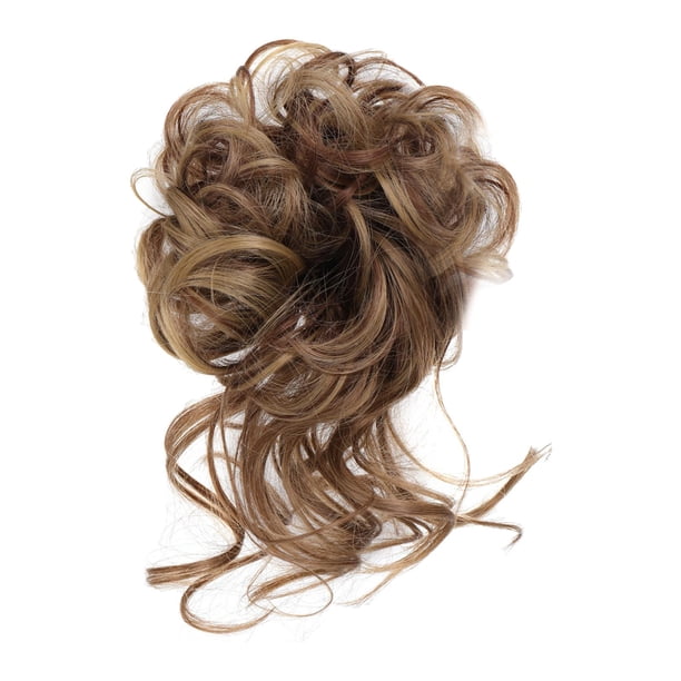 Messy Hair Circle Cómodo Bun Scrunchies para agregar plenitud al moño 12H24 Colcomx círculo de pelo desordenado
