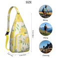 thumbnail image 3 of Zesty Lemon Sling Backpack - Vibrant Citrus Print Crossbody Bag, Fashionable Daypack for Teens, 3 of 4