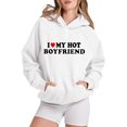 thumbnail image 1 of PENGXIANG Ladies Loose Letter Print Hoodie Sweatshirt, 1 of 4