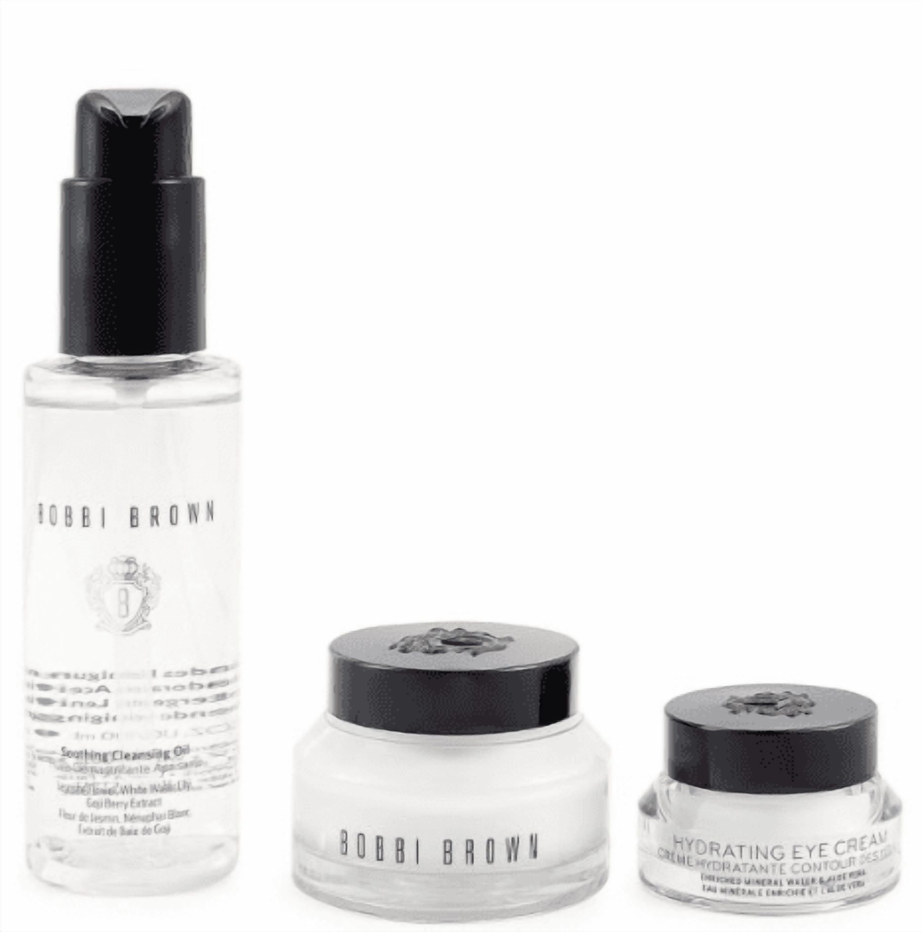 Bobbi Brown Hydrate To Glow Skincare Set - Soothing Cleansing Oil, Hydrating Face Cream, & Hydrating Eye Cream
