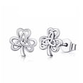 thumbnail image 5 of LeCalla 925 Sterling Silver Clover Knot Triangle Stud Earrings, 5 of 7