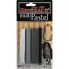 Multi Pastel Compressed Chalk Sticks, Grey Tones, 4pk