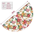 thumbnail image 3 of Yiaed Pineapple Flower Print Christmas Tree Skirt , Tree SkirtsTree Mat for Christmas Winter Holiday Indoor Decorations-48", 3 of 7