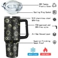 thumbnail image 5 of 40 oz tumbler with Handle Skinny Vacuum Insulated Tumbler With Straw,Cute Cheetah Print Cups Water Bottle CoffeeTravel Tumbler, Leopard Decor/Accessories for Women, 5 of 6