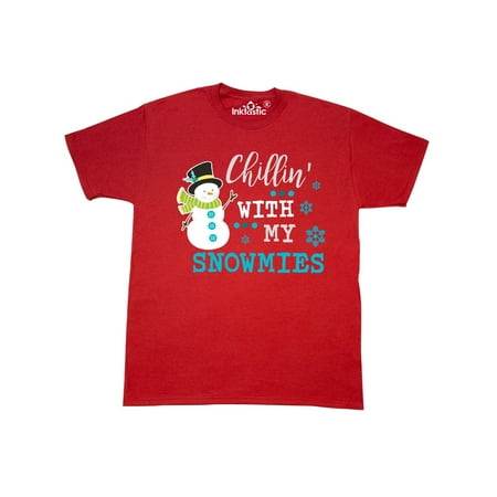Chillin Snowman - Chillin with my Snowmies with Snowman Clip Art T-Shirt