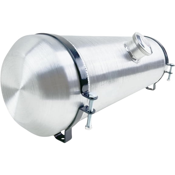 JSD 5 Gallon Aluminum Spun Fuel Tank Gas Tank With Bracket 8 x 24" Center Fill 1/2" NPT Outlet