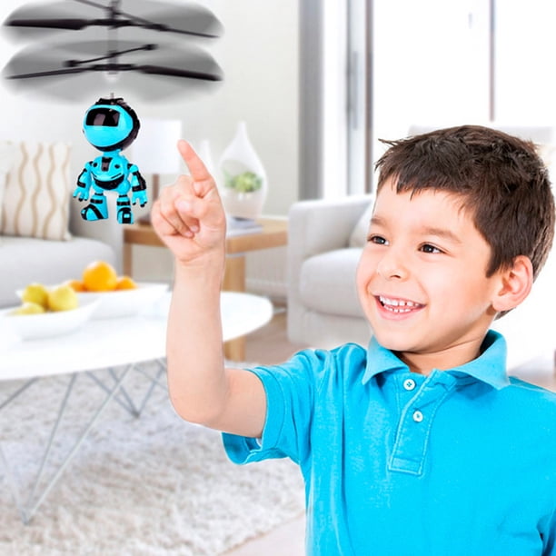 Juguete robot, lindo juguete de avión de inducción manual con carga USB, juguete robot de inducción, máxima comodidad