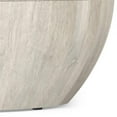 thumbnail image 4 of Pemberly Row Table Basse Tambour Urbain Rond en Bois de Manguier de 34 Pouces de Large, Fini Blanchi Blanc, 4 of 7