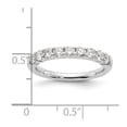 thumbnail image 3 of Auriga Fine Jewelry 14K White Gold 9-Stone Shared Prong 3/4 carat Complete Round Diamond Band for Women Size 7, 3 of 6