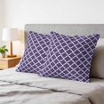 thumbnail image 6 of 24x24 Pillow Covers Set of 2, Purple Moroccon Square Throw Pillow Covers for Couch/Sofa/Living Room, Country Chic Ethnic Minimalist Motifs Decorative Soft Pillowcases for Couch Throw Pillows, 6 of 9