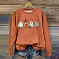 thumbnail image 4 of Sweatshirt for Women Perfect For Daily Wear or Loungewear! The Best Choice for Halloween M Orange Halloween Sweatshirt, 4 of 5