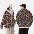 thumbnail image 4 of Kdxio Colorful Pineapples1 Print Women Men Sun Protection UPF 50+ Jackets Zip Up Long Sleeve Hoodie Hiking Lightweight with Pockets, 4 of 7