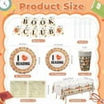 thumbnail image 6 of 122 Pcs Book Theme Party Decorations Book Club Party Supplies Set(Serves 24) Includes Tableware Banner Paper Plate Cup Napkin Forks Tablecloth Library Reading Lover Table Decorations, 6 of 7