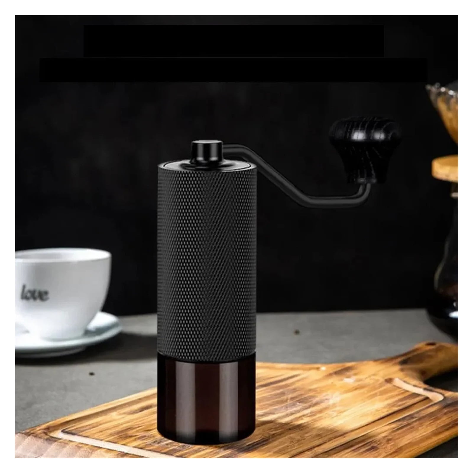 Manual Coffee Grinder CNC Stainless Steel Professional Double Bearing Adjustable Hand Burr Coffee Bean Grinding ,Portable