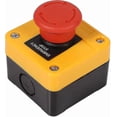 thumbnail image 1 of Control Box With Push Button Lock Emergency Stop Red Plastic Stop Sign Mushroom Emergency FT, 1 of 5