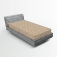 thumbnail image 2 of Ambesonne Coastal Fitted Sheet, Summer Seashells Pattern, Twin XL Size, Tan and White, 2 of 5