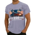 thumbnail image 4 of 250th Anniversary T-Shirt for Men American Flag Tees 4th of July Shirt 250 Years Birthday Patriotic Tops 2026 Light Purple XL, 4 of 4