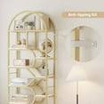 thumbnail image 6 of TEQIN Bookshelf Arched Display Racks,6 Tier Arched Bookcase,81.7” H Display Racks Geometric Open Storage Shelf Book Rack Metal Frame Large Modern Book Shelf for Home Office, 6 of 8