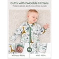 thumbnail image 3 of YOOFOSS Baby Sleep Sack 6-12 Months Long Sleeve Wearable Blanket Baby 100% Cotton 2-Way Zipper 0.5 Tog Infants Sleeping Sack, Lightweight, 3 of 8