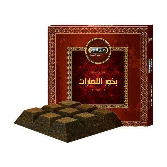 HEMANI Bakhour Al Emaraat - 40g Bar - Authentic Arabic BAKHOUR Incense - Aromatherapy - Perfect for Prayer, Namaz, Ceremony, Meditation, Relaxation, Religion - Great as a Gift/Home Use