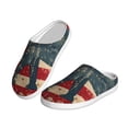 thumbnail image 2 of Disketp Vintage American Flag Elephant Women's Men's Slippers Plush Slip-On House Slipper for Winter Indoor Soft Cushion Non-slip Fluffy Slides Slippers-35/36, 2 of 7