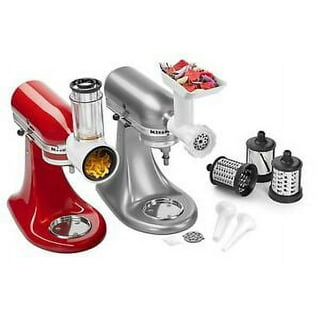 joyparts MG-50 Meat Grinder Attachment ,Compatible with Cuisinart Stand  Mixer SM-50 and SMD-50 Series(Stainless Steel Sausage stuffer Tubes),  Silver